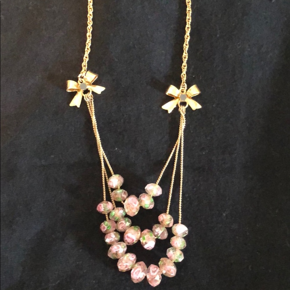 Tri-layered beaded necklace